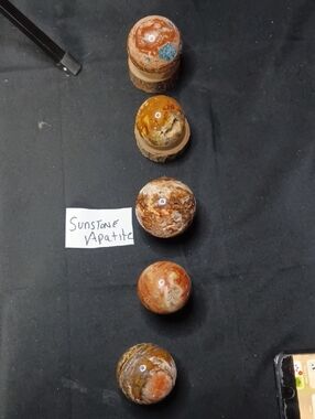 Polished Sunstone Apatite Decorative Sphere - Orange Brown